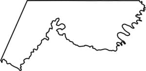 Allegany County Outline Map Maryland