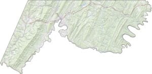 Allegany County Road Map Maryland