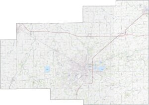 Allen County Road Map Ohio