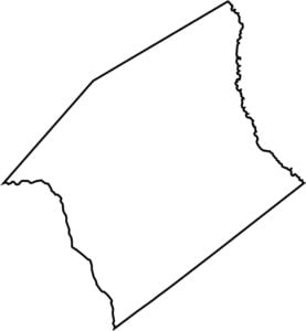 Anderson County Outline Map South Carolina