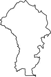 Anne Arundel County Outline Map Maryland