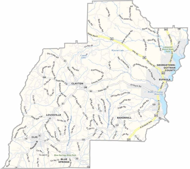 Barbour County Map Alabama