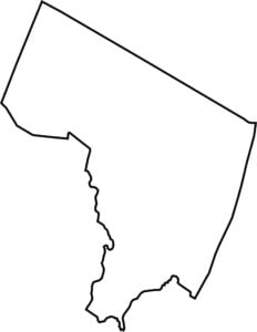 Bergen County Outline Map New Jersey