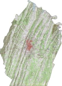 Bradley County Topographic Map Tennessee