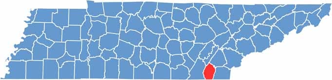 Bradley Location Map Tennessee