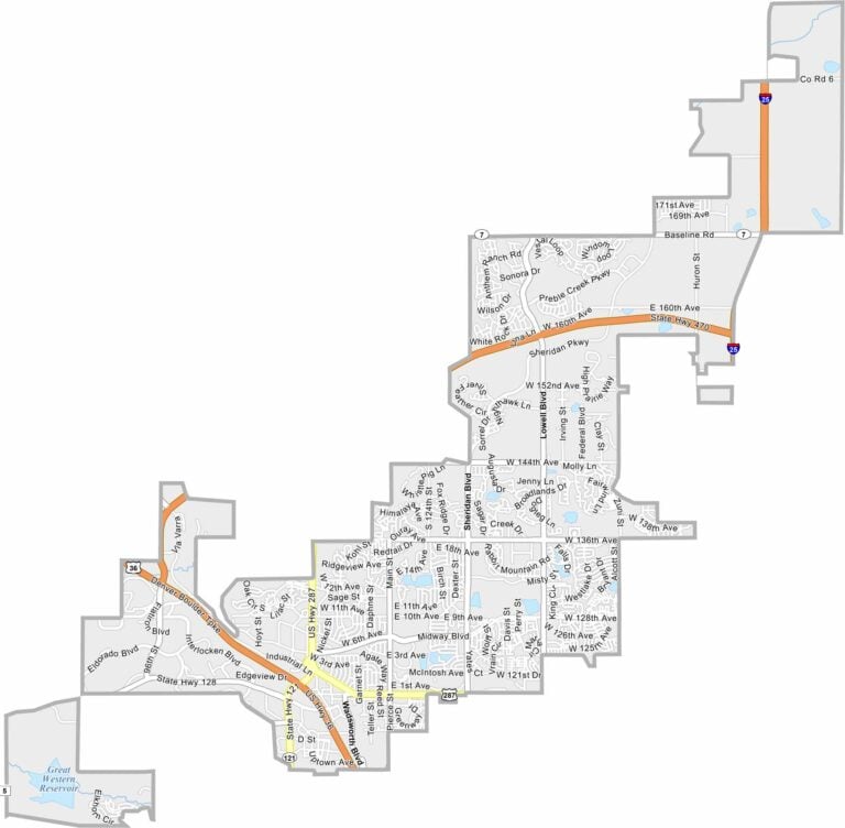 Boulder County Map Colorado Us County Maps