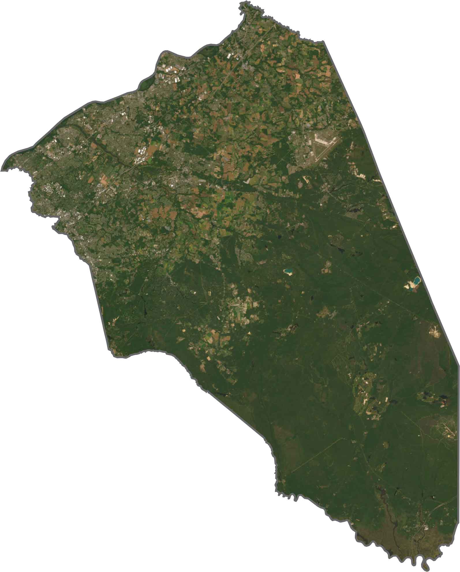 Burlington County Satellite Map New Jersey