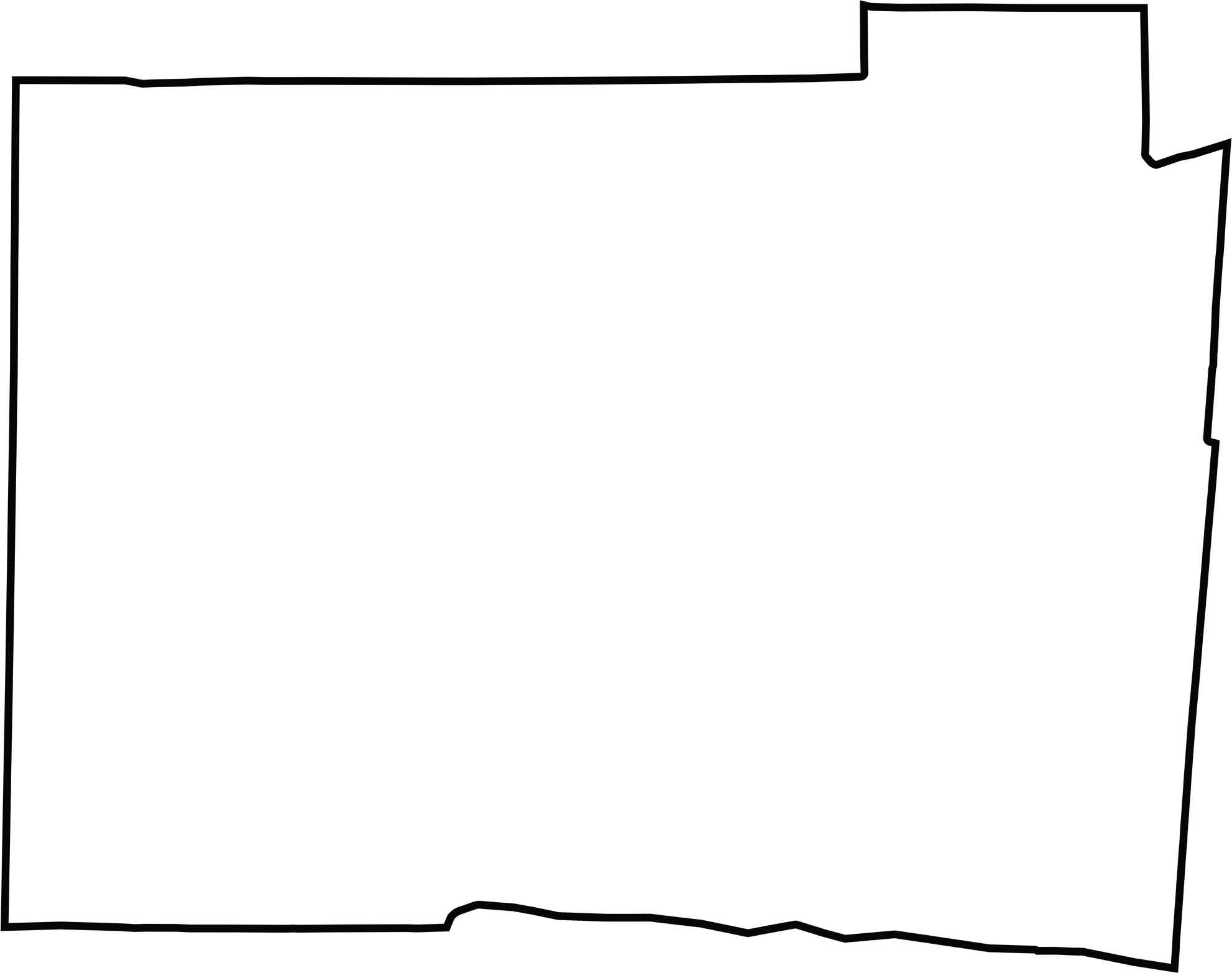 Butler County Outline Map Ohio