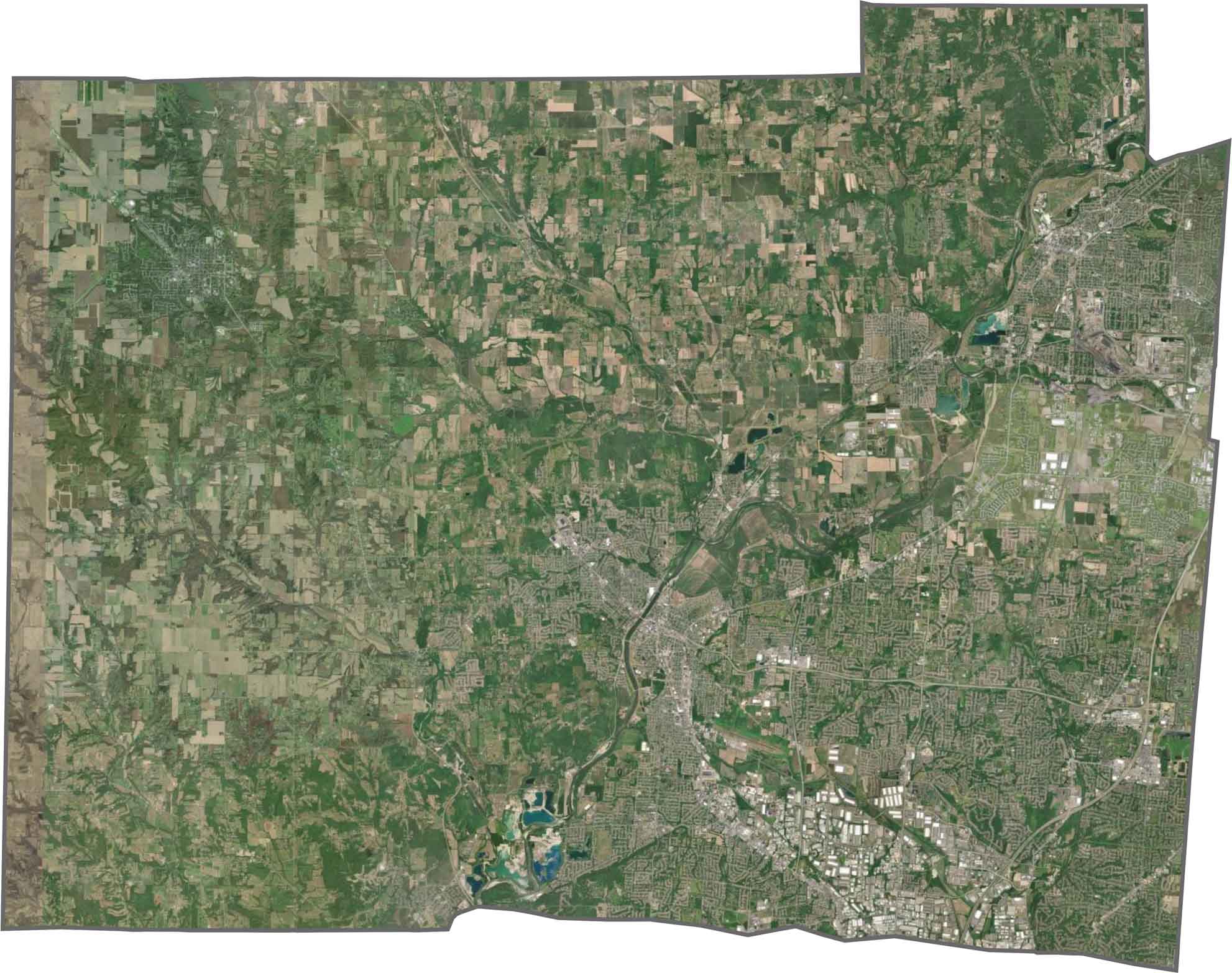 Butler County Satellite Map Ohio