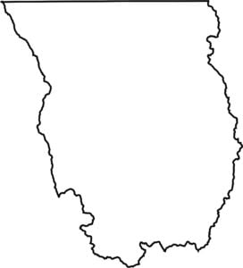 Cache County Outline Map Utah