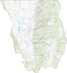 Cache County Road Map Utah