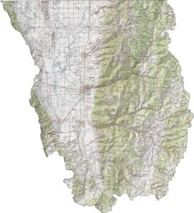 Cache County Topographic Map Utah
