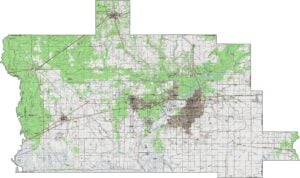 Calcasieu Parish Topographic Map Louisiana