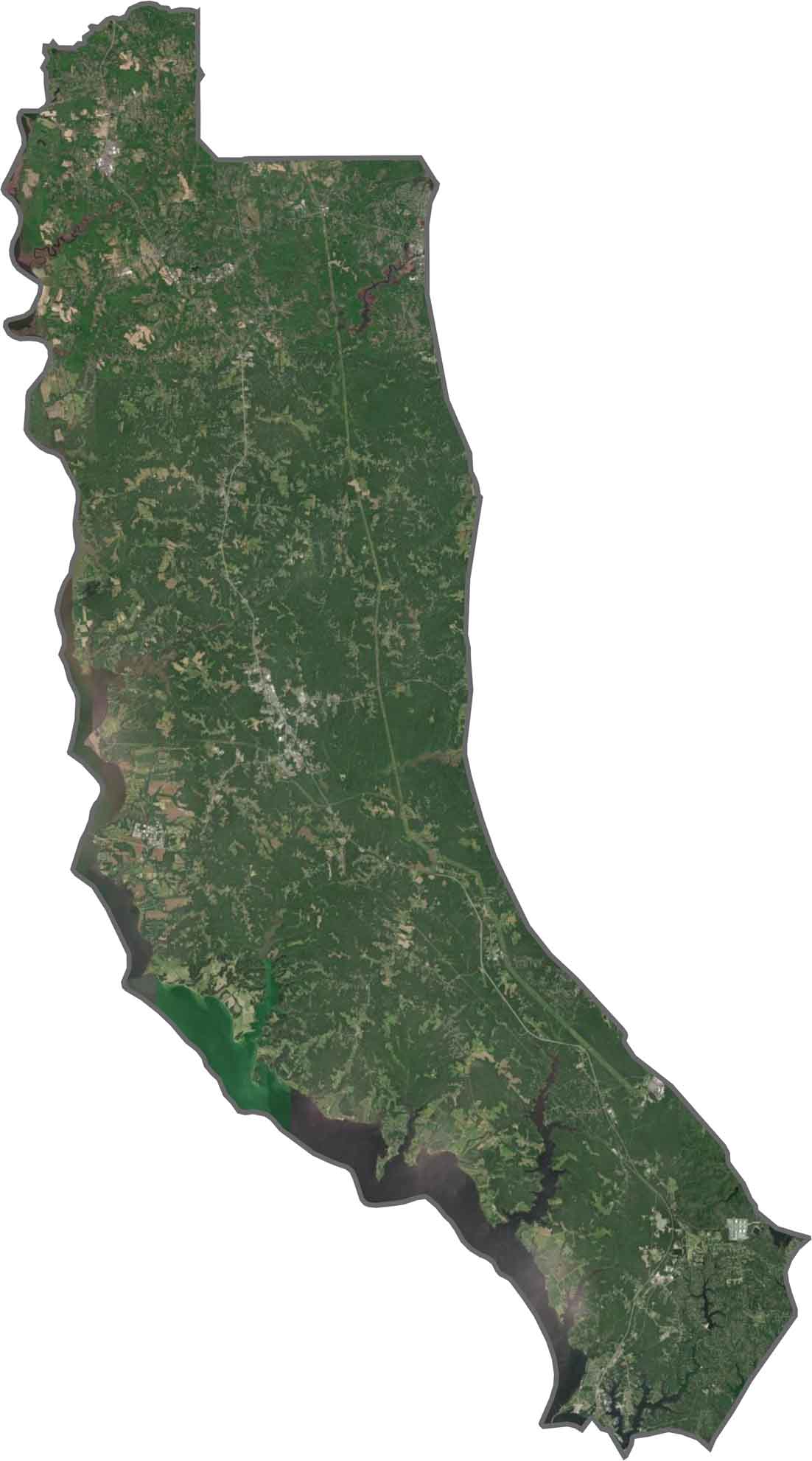 Calvert County Satellite Map Maryland