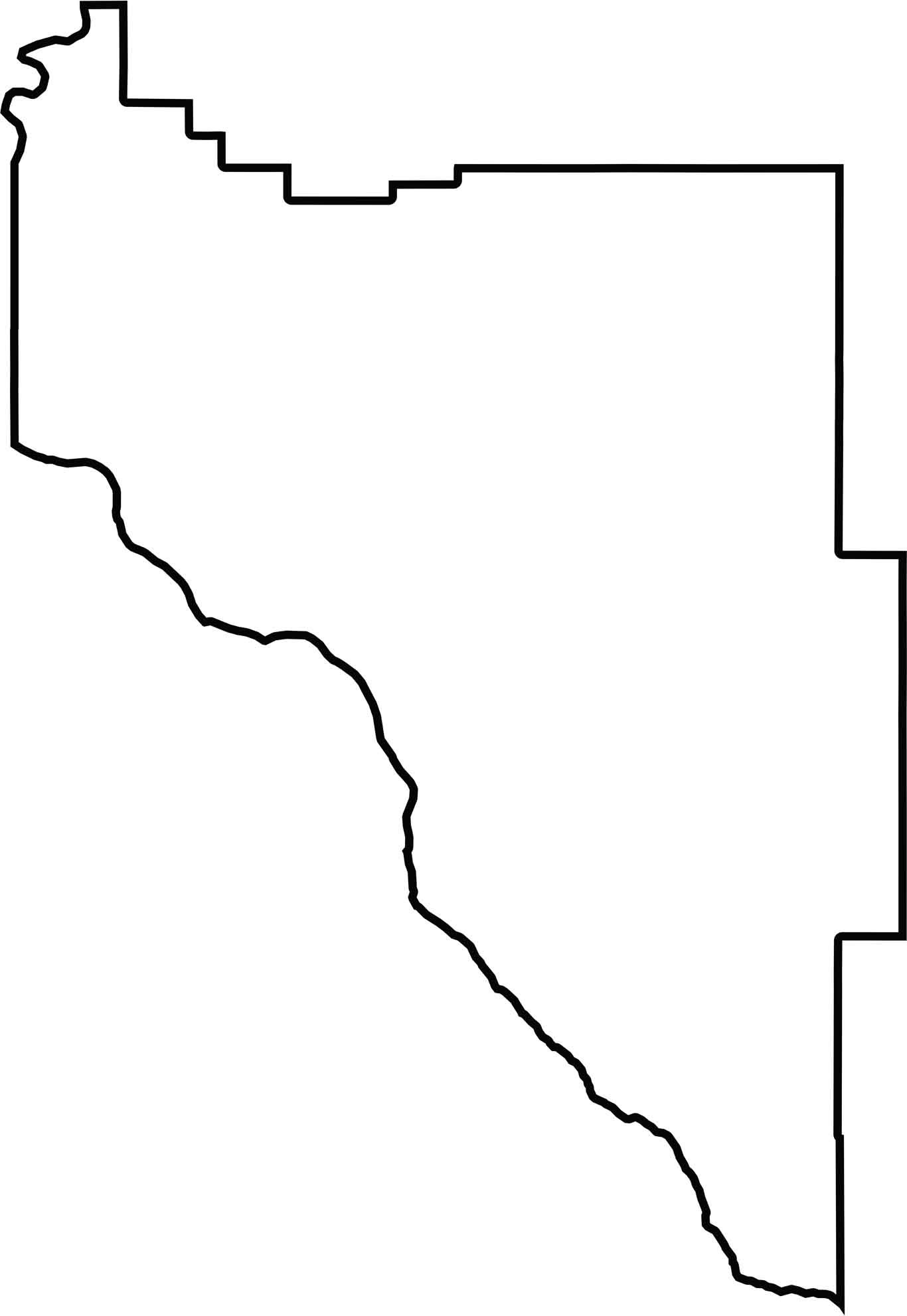 Canyon County Blank Map Idaho