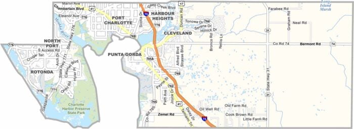 Charlotte County Map, Florida - US County Maps