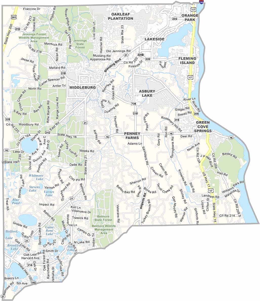 Nassau County Map Florida US County Maps