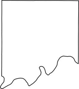 Clay County Outline Map Missouri