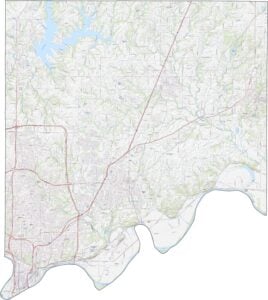 Clay County Road Map Missouri