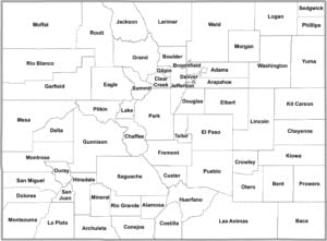 Colorado Simple County Map