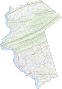 Dauphin County Road Map Pennsylvania
