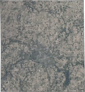 Delaware County Satellite Map Indiana