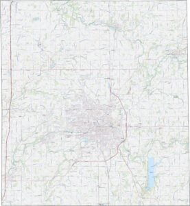 Delaware County Topographic Map Indiana