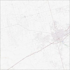 Ector County Road Map Texas