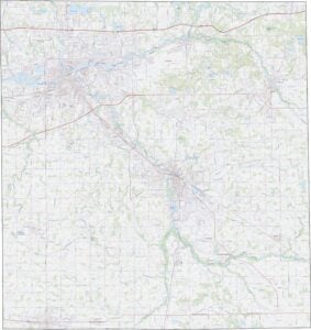 Elkhart County Topographic Map Indiana