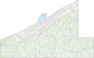 Erie County Road Map Pennsylvania