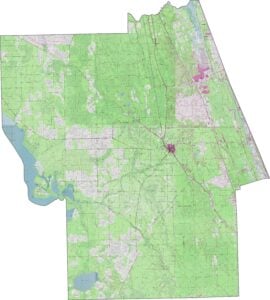 Flagler County Topographic Map Florida