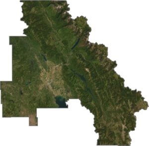 Flathead County Satellite Map Montana
