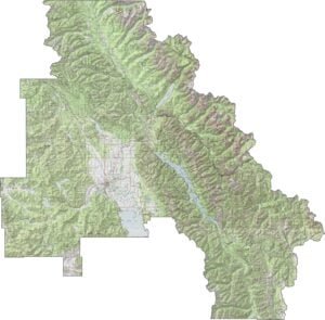Flathead County Topographic Map Montana