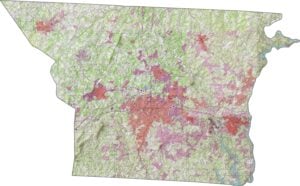 Gaston County Topographic Map North Carolina