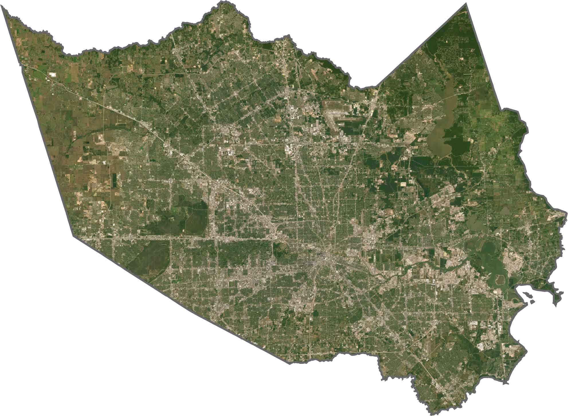Harris County Satellite Map Texas