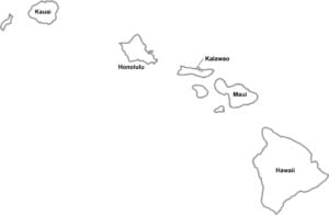 Hawaii Simple County Map
