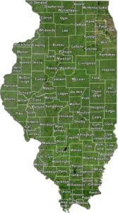 Illinois Satellite County Map