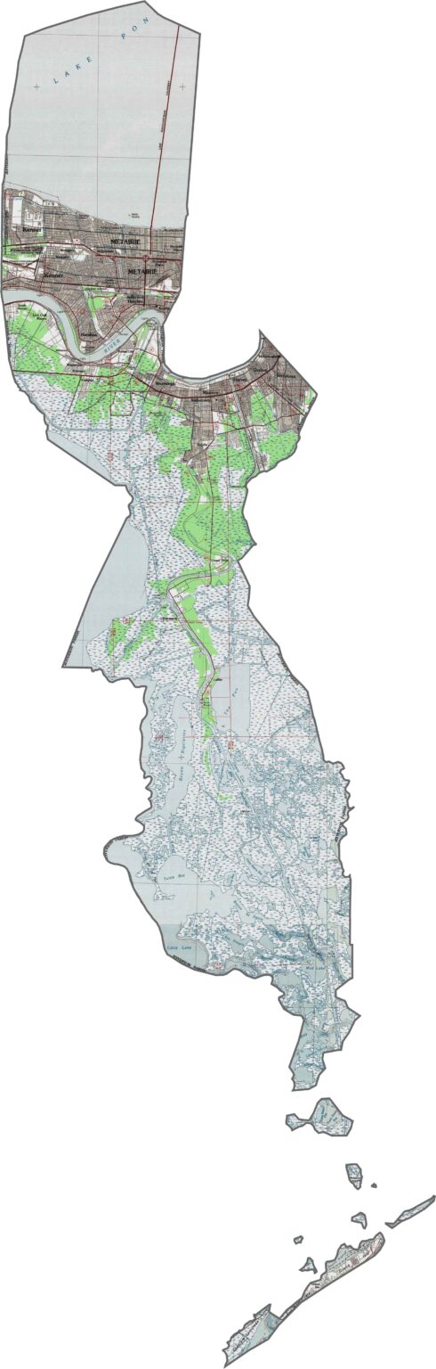 Jefferson Parish Map, Louisiana - US County Maps
