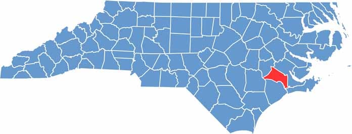 Jones Location Map North Carolina