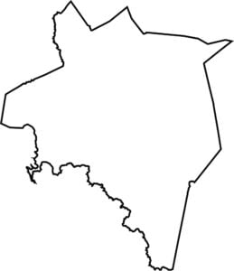 Kanawha County Outline Map West Virginia