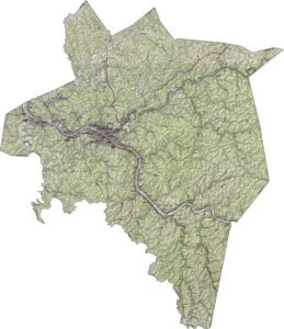 Kanawha County Topographic Map West Virginia