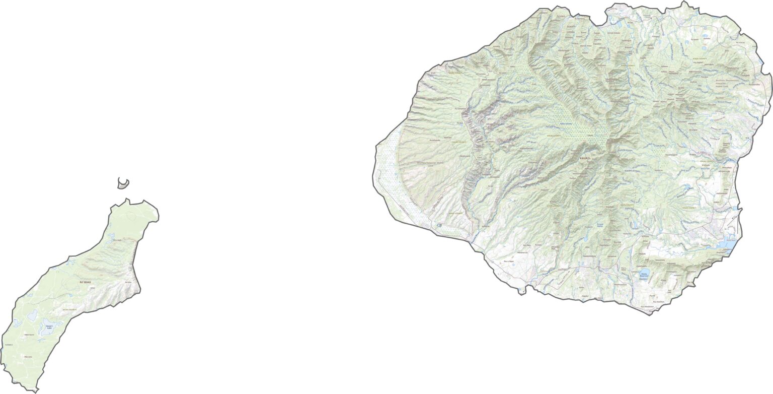 Kauai County Map, Hawaii - US County Maps