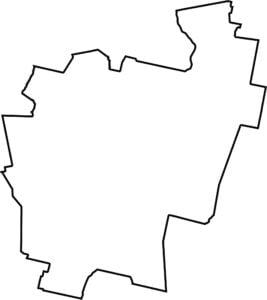 Kennebec County Blank Map Maine