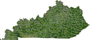 Kentucky Satellite County Map