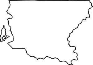 King County Outline Map Washington
