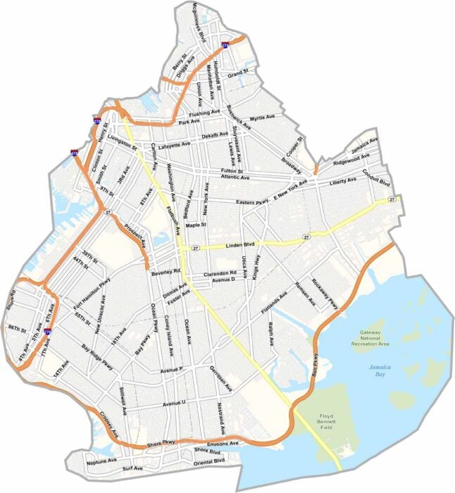 Kings County Map New York