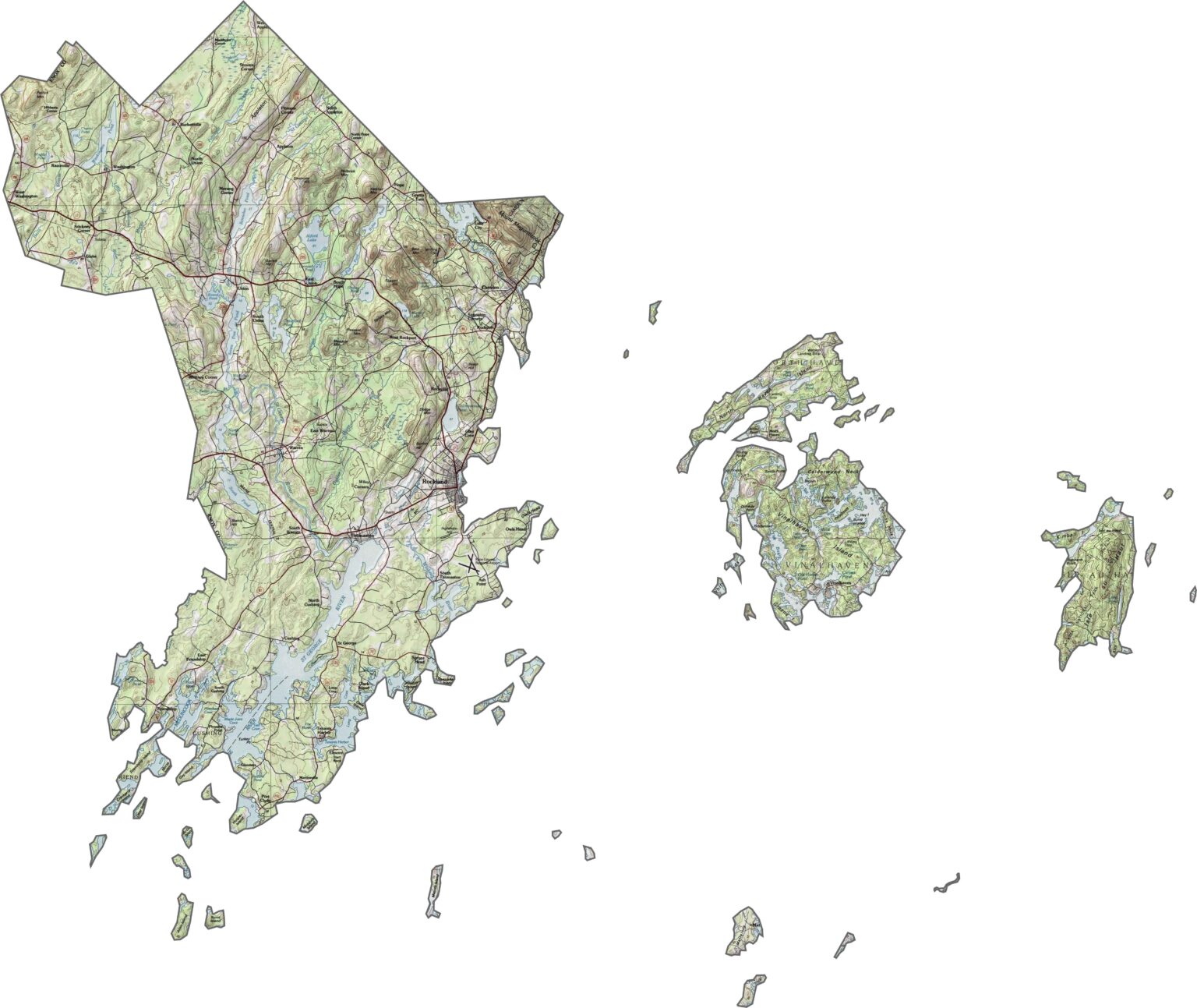 Knox County Map, Maine - US County Maps