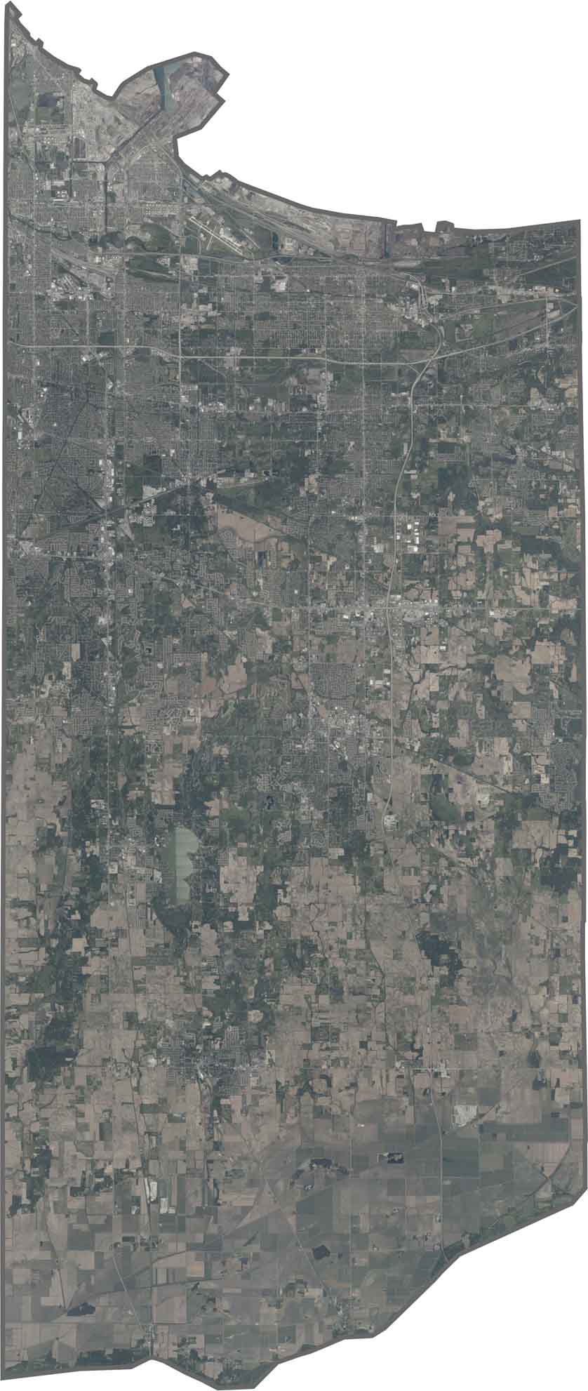 Lake County Satellite Map Indiana