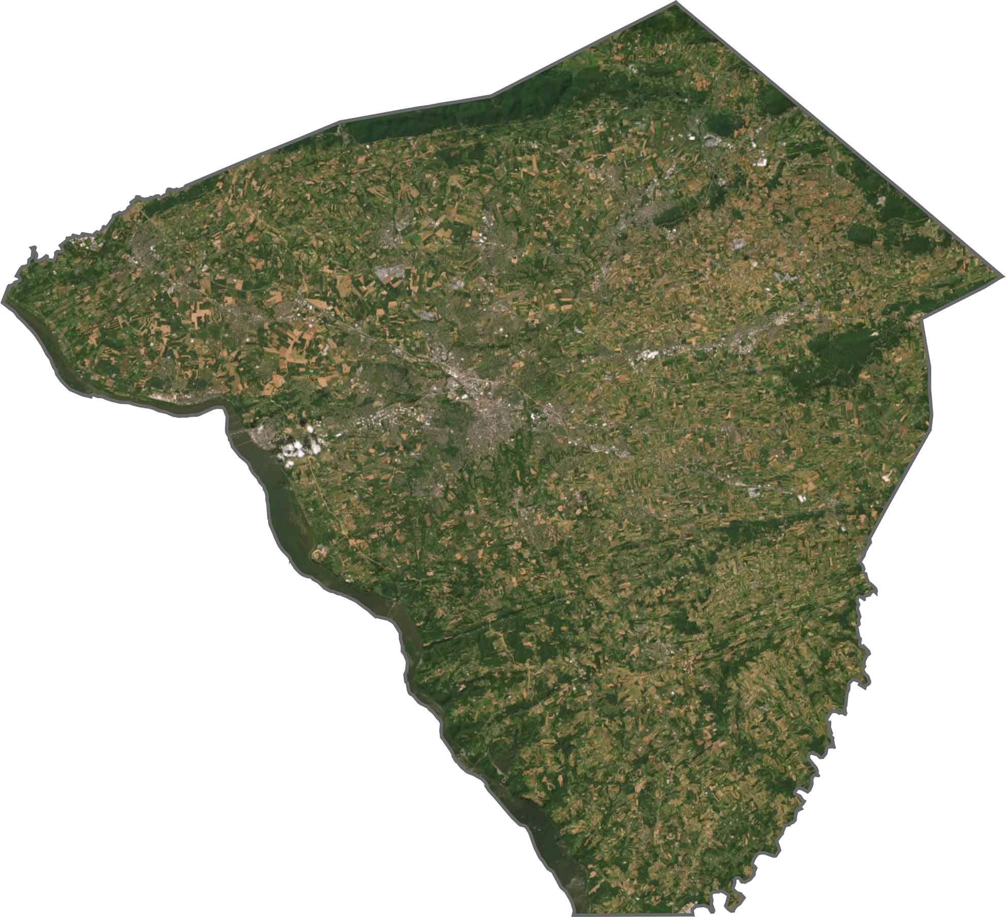 Lancaster County Satellite Map Pennsylvania