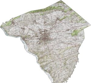 Lancaster County Topographic Map Pennsylvania